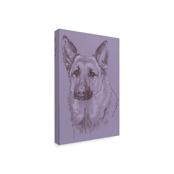 Barbara Keith 'German Shepherd Illustration' Canvas Art,16x24